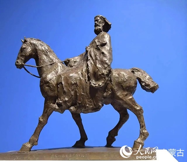 吳為山作品《馬可波羅》。人民網(wǎng)記者 富麗娟攝