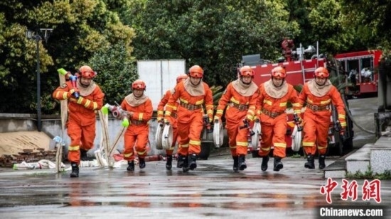 演練現(xiàn)場。瀘州消防供圖