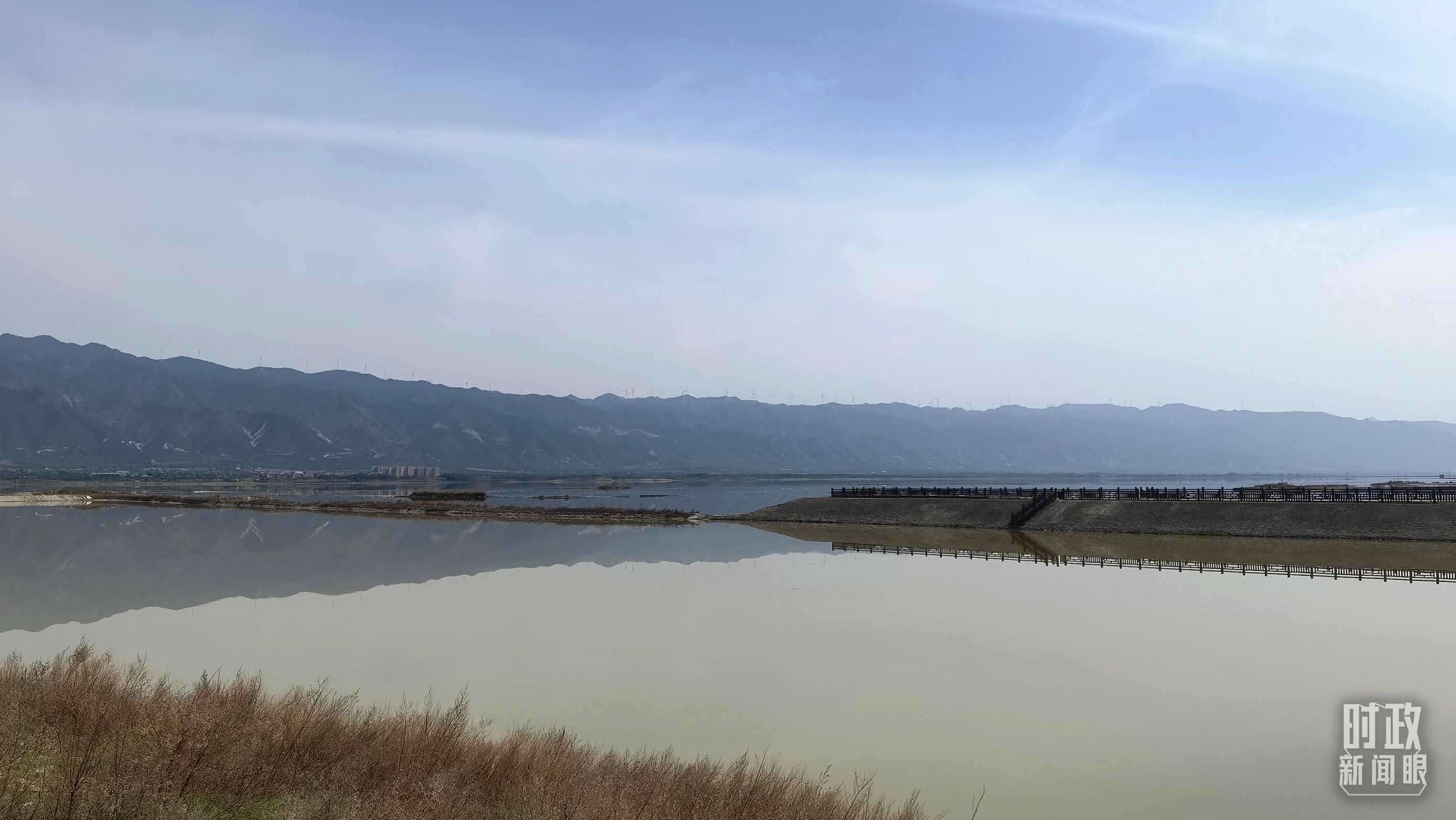 △運城鹽湖。（總臺央視記者馬亞陽拍攝）