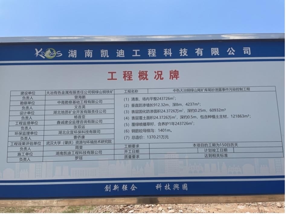 工程概況牌。 人民網(wǎng)記者 楊喬攝