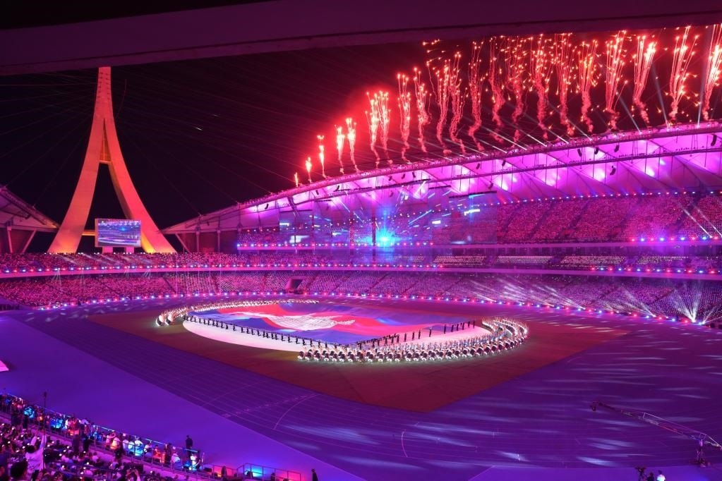5月5日，第32屆東南亞運動會在柬埔寨首都金邊的國家體育場開幕。