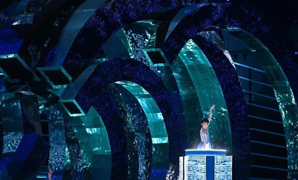 △9月23日，杭州第19屆亞洲運(yùn)動(dòng)會(huì)開幕式迎賓表演《水潤(rùn)秋輝》。