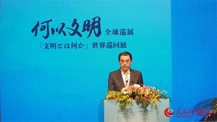 中國(guó)駐日本大使吳江浩致辭。人民網(wǎng) 蔣曉辰攝