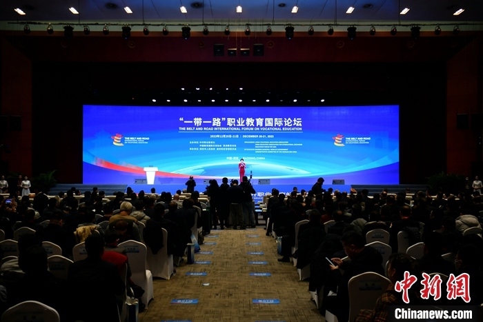 圖為 “一帶一路”職業(yè)教育國際論壇現(xiàn)場。 中新社記者 韓冰 攝