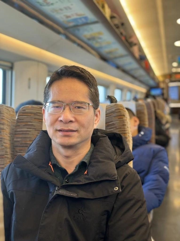 楊萬坤乘坐高鐵往返京津。（采訪對(duì)象供圖）