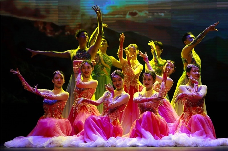 2024年“四海同春”慰?jī)S訪演團(tuán)亞太團(tuán)新西蘭惠靈頓演出現(xiàn)場(chǎng)。圖片由陸欣讌、孟韜、葉勇提供