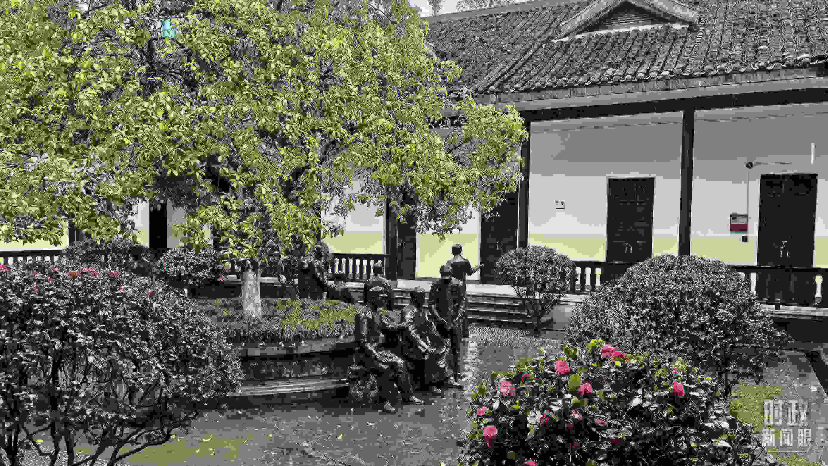 △湖南第一師范學(xué)院（城南書(shū)院校區(qū)）校園里。（總臺(tái)央視記者趙化拍攝）