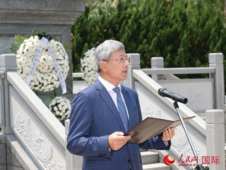 陳海大使發(fā)表致辭。人民網(wǎng)記者 謝佳君攝