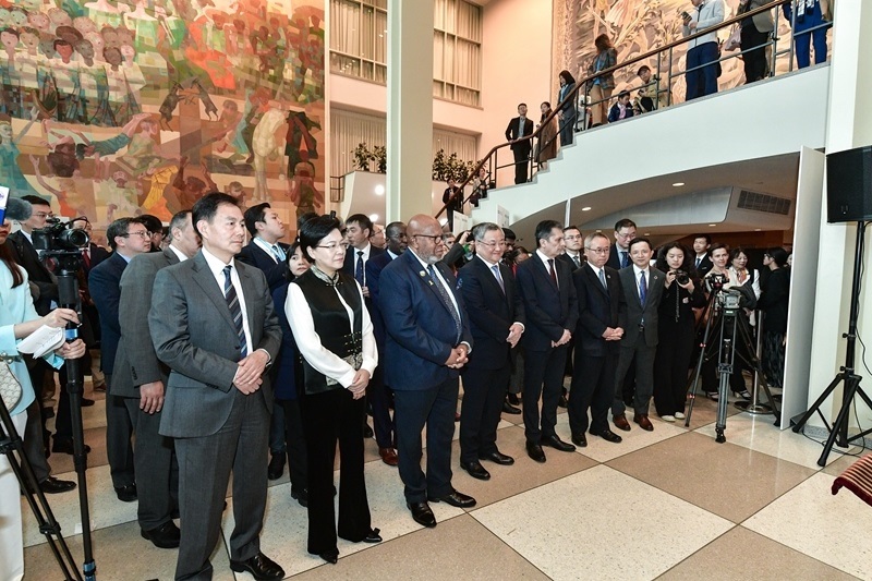 圖為“遇鑒漢字，和合共生”漢字展活動(dòng)現(xiàn)場(chǎng)。（主辦方供圖）