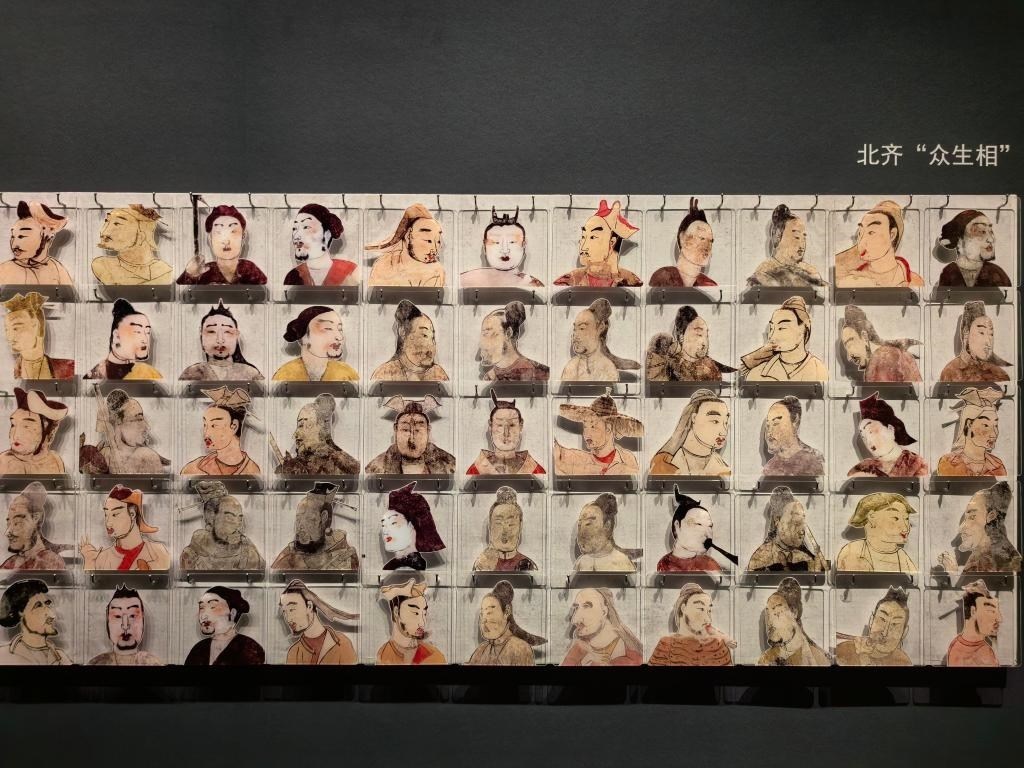 太原北齊壁畫博物館從山西北朝壁畫中提取人物元素展現(xiàn)當時民族融合、文化交流。太原北齊壁畫博物館供圖