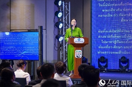 中國駐泰國大使館公使銜參贊常禹萌致辭。（普拉維攝）