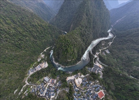 2023年3月10日，云南獨(dú)龍江航拍