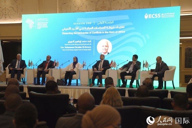 “非洲之角沖突及其對(duì)地區(qū)和埃及安全的影響”的研討會(huì)現(xiàn)場(chǎng)。沈小曉攝