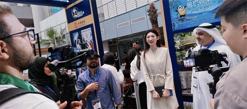 中國(guó)聯(lián)合展臺(tái)引發(fā)阿拉伯媒體關(guān)注。主辦方供圖
