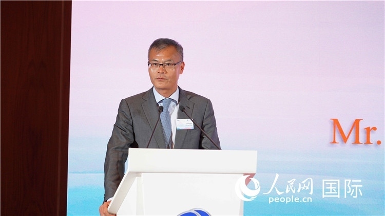 中國駐南非使館鄭冰開公使發(fā)言。 人民網(wǎng) 張茜 攝