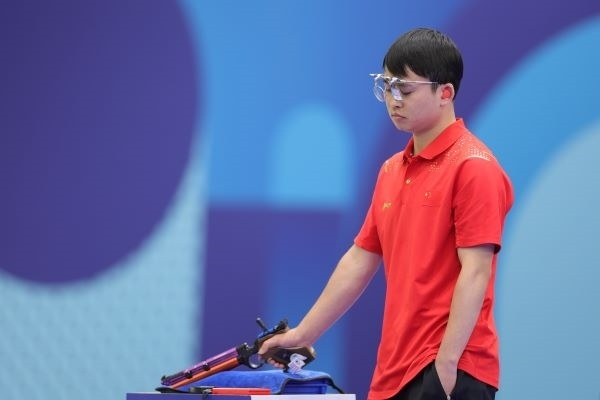 謝瑜在比賽中。 人民日?qǐng)?bào)報(bào)道團(tuán) 陶相安攝