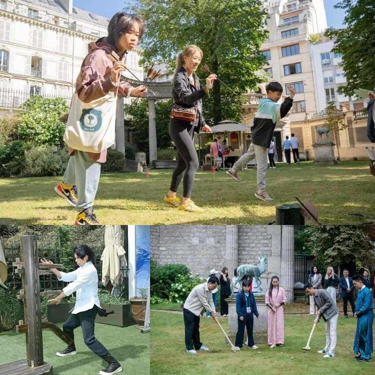 中國(guó)傳統(tǒng)體育項(xiàng)目互動(dòng)體驗(yàn)區(qū)樂(lè)趣橫生?！爸袊?guó)之家”供圖