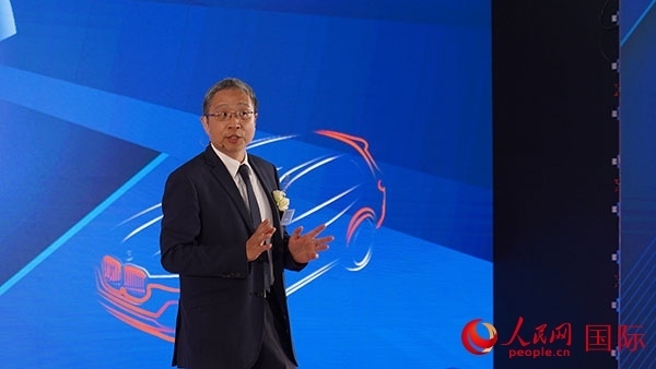 延鋒彼歐總經(jīng)理倪建華致辭。人民網(wǎng) 張茜攝