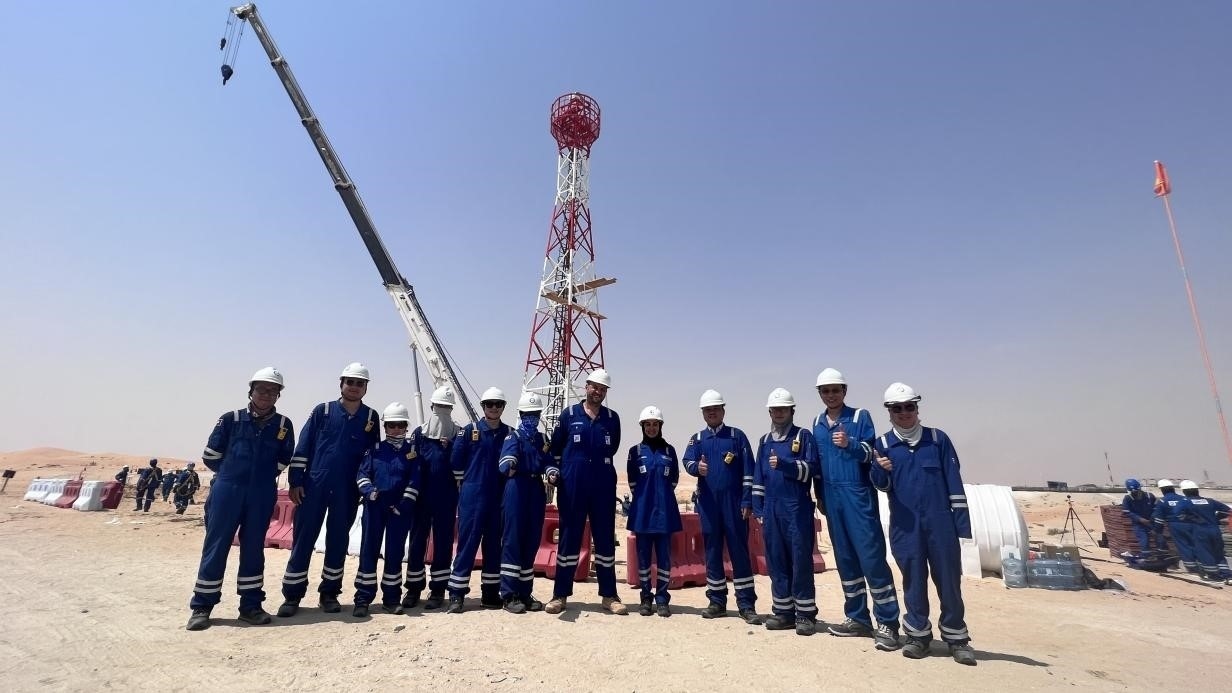 紅外線氣體監(jiān)測(cè)及智能預(yù)警系統(tǒng)安裝現(xiàn)場(chǎng)，振華石油供圖