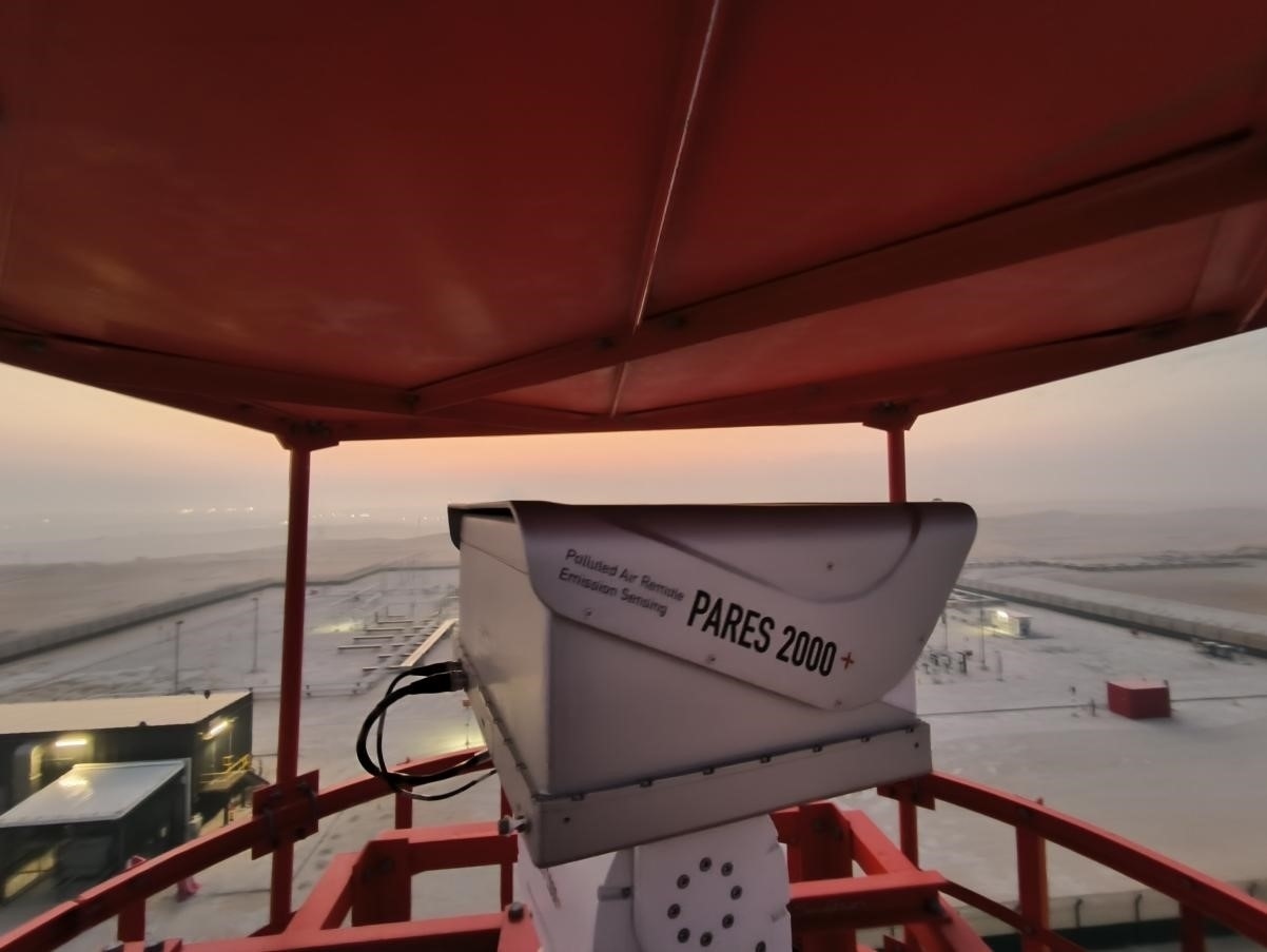 紅外線氣體監(jiān)測(cè)及智能預(yù)警系統(tǒng)主設(shè)備。振華石油供圖