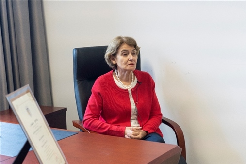 聯(lián)合國(guó)教科文組織前總干事伊琳娜·博科娃接受人民網(wǎng)采訪。人民網(wǎng) 常沙攝