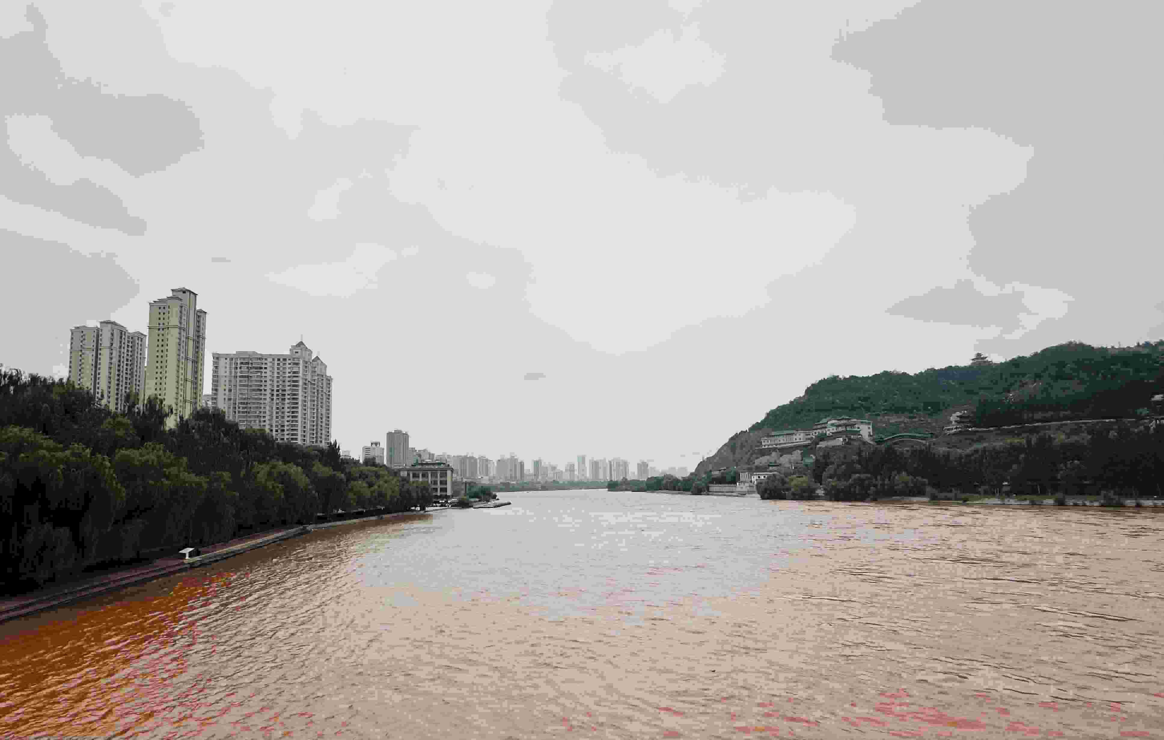 △黃河蘭州段。（總臺央視記者陸泓宇拍攝）