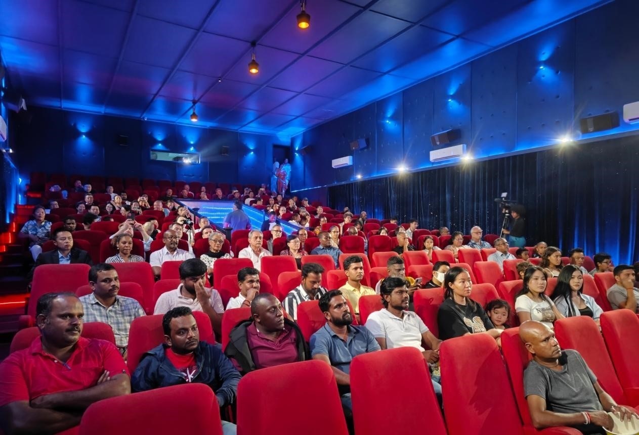 塞舌爾首屆中國電影節(jié)開幕式現(xiàn)場。林育楠 攝