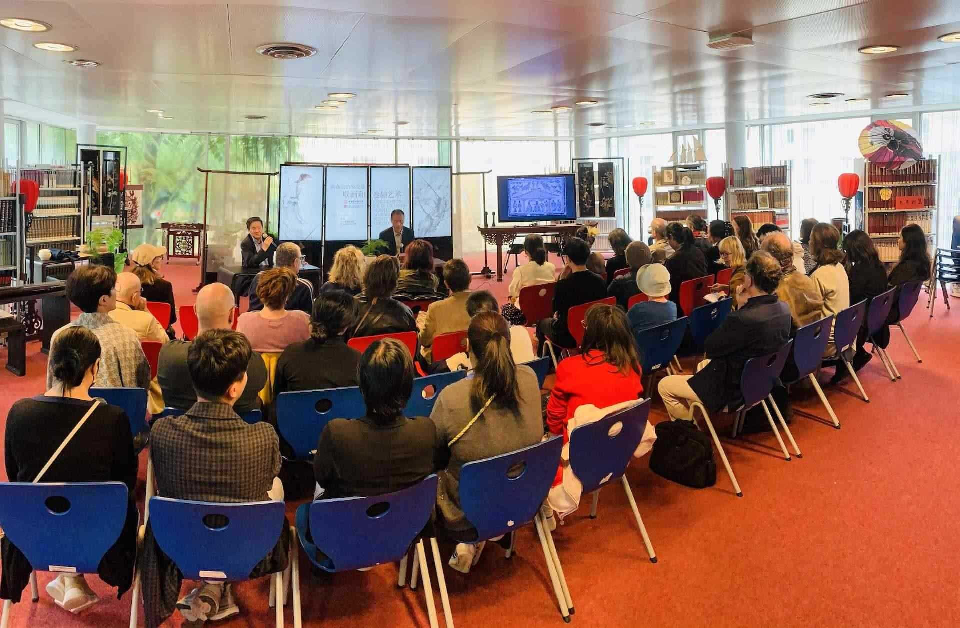 “絲路丹青——絲綢之路沿線壁畫傳摹展”在巴黎中國文化中心隆重開幕。中國藝術(shù)研究院供圖