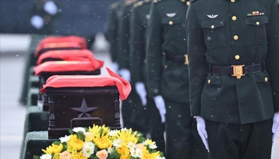 2023年11月，第十批在韓中國人民志愿軍烈士遺骸回到祖國