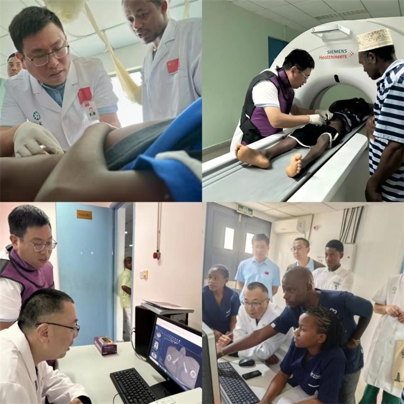 中國援桑醫(yī)療隊(duì)多科室專家與當(dāng)?shù)蒯t(yī)生共同為患者檢查。中國援桑醫(yī)療隊(duì) 供圖