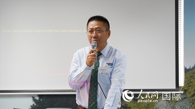 碩豐集團董事長孫曉棟發(fā)言。 人民網(wǎng) 張茜攝