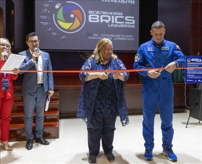 5月29日，“宇宙·金磚國家”圖片巡回展在北京舉辦。 北京俄羅斯文化中心供圖