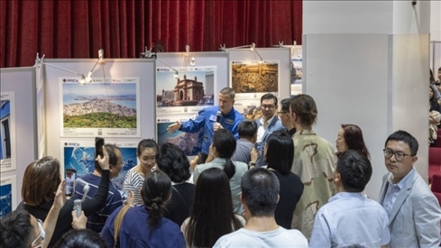 5月29日，“宇宙·金磚國家”圖片巡回展在北京舉辦，活動現(xiàn)場吸引了眾多中國觀眾。北京俄羅斯文化中心供圖