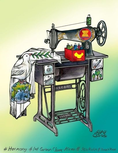 單幅卡通一等獎獲獎作品。（主辦方供圖）