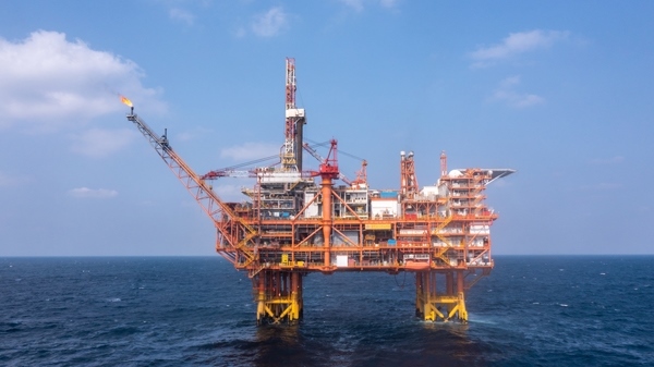 我國首個海上CCUS項目設施恩平15-1平臺。受訪者供圖