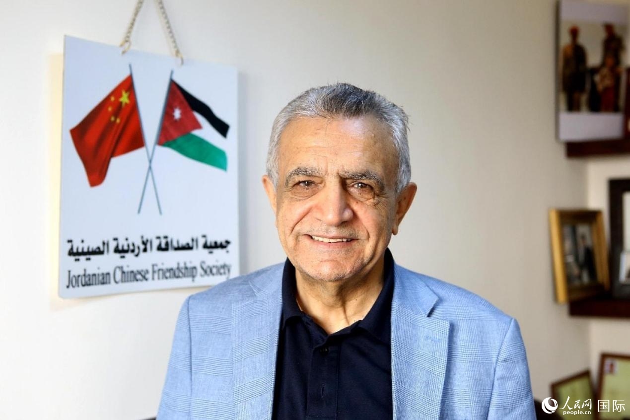 圖為約中友協(xié)主席賈邁勒·達穆爾。人民網(wǎng)納達爾·達烏德攝