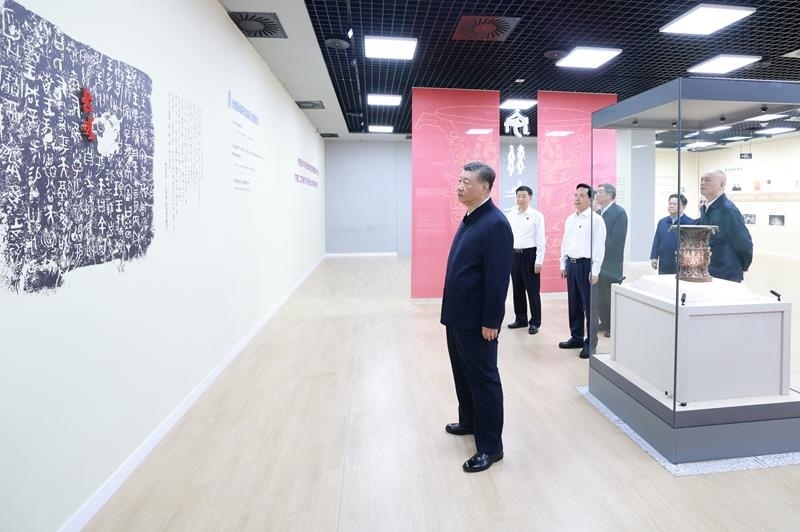 △2024年9月10日，習(xí)近平總書記來到陜西寶雞市參觀寶雞青銅器博物院。